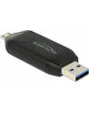 DeLOCK Micro USB OTG card reader + USB 3.0 A plug (black) - nr 13