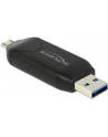 DeLOCK Micro USB OTG card reader + USB 3.0 A plug (black) - nr 17