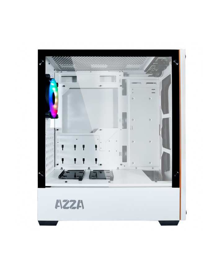 AZZA Apollo 430W-DF2, tower case (white / orange, Tempered Glass) główny