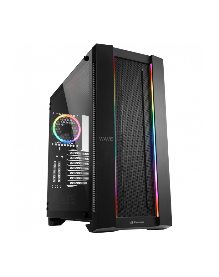 Sharkoon ELITE SHARK CA200M, big-tower case (black, Tempered Glass) główny