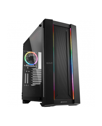 Sharkoon ELITE SHARK CA200M, big-tower case (black, Tempered Glass)