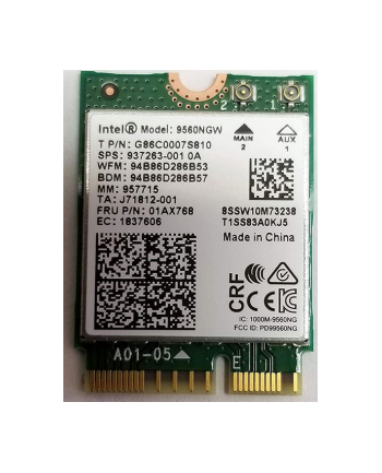 Intel Dual Band Wireless AC 9560 M.2 wireless LAN adapter (Bulk)