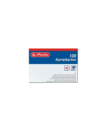 Herlitz index cards 100 pcs. Lin. white nr 2