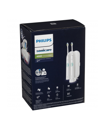 Philips Sonicare HX6807 Protective Clean 4300/35 electric toothbrush (white, incl. 2 handpiece)