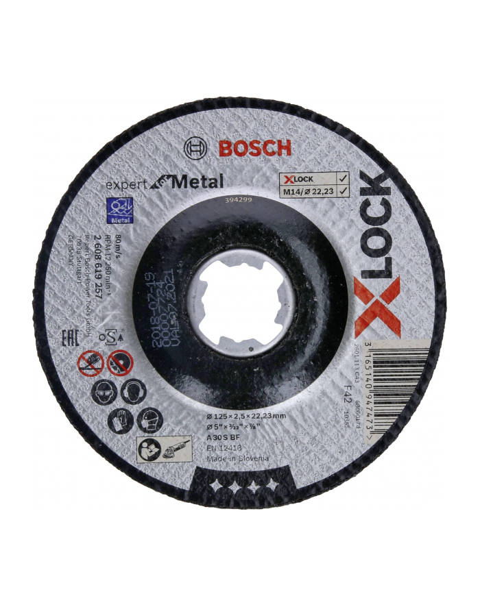 bosch powertools Bosch cutting disk X-LOCK Expert for Metal cranked 125mm (125 x 2.5 x Length 22.23mm) główny