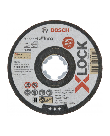 bosch powertools Bosch X-LOCK separation 115x1,0 h f INOX - 2608619261 straight nr 1
