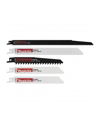 Makita Recipro Saw Blade starter set Uni P-83945, saw blade set (5 pieces)