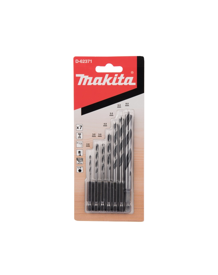 Makita wood drill set 7pcs 1/4 '''' D-62371 główny