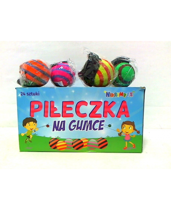 norimpex Piłeczka na gumce w pasy 24szt/box 1000552