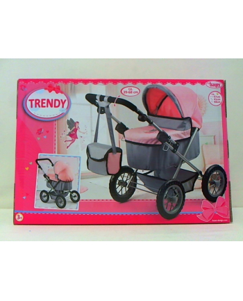 BAYER Wózek głęboki Trendy szaro-różowy 13008 nr 1