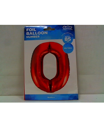 godan Balon foliowy Cyfra0 85cm czerwona BC-HCW0