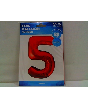 godan Balon foliowy Cyfra5 85cm czerwona BC-HCW5