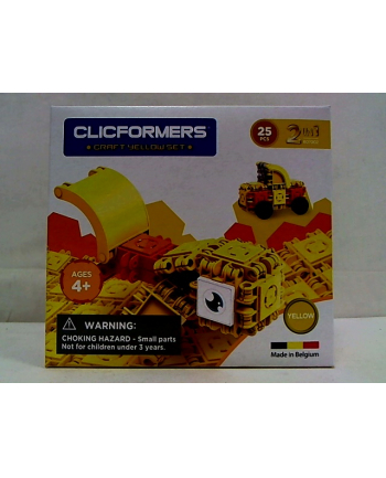 clicformers - klocki CLICS Clicformers Craft set yellow 25el 35667
