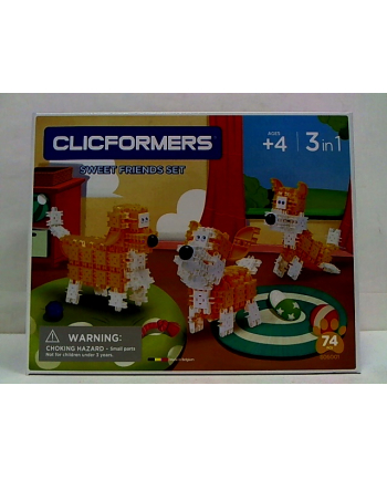 clicformers - klocki CLICS Clicformers 74el set Yellow&white 35735