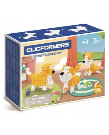 clicformers - klocki CLICS Clicformers 74el set Yellow&white 35735