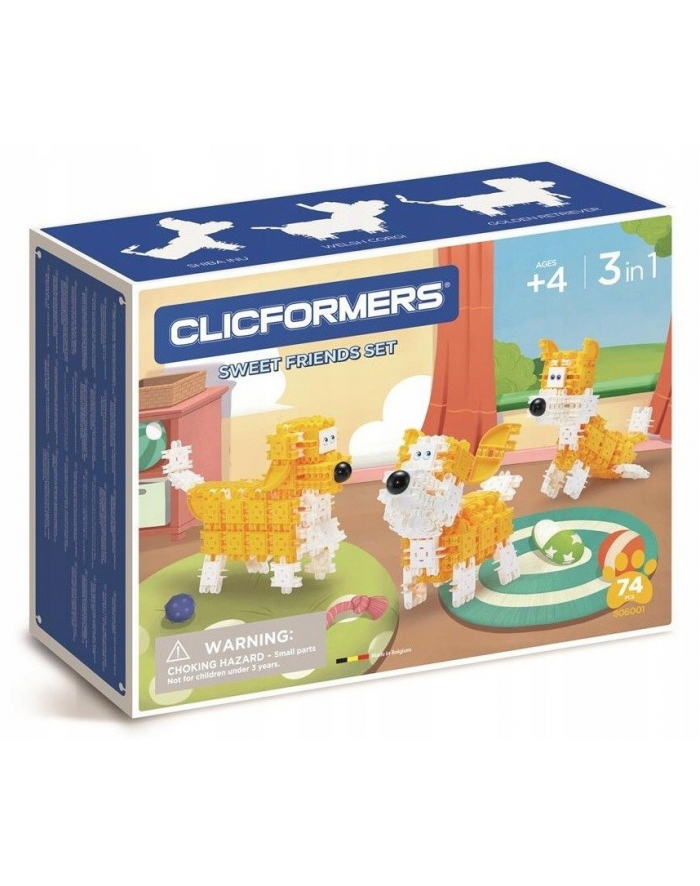 clicformers - klocki CLICS Clicformers 74el set Yellow&white 35735 główny