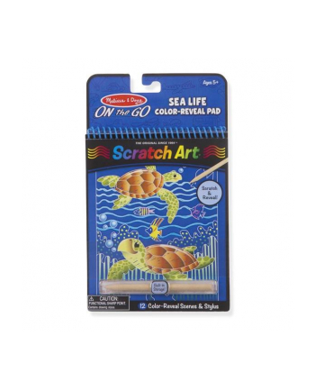 melissa & doug MELISSA Zdrapywanka Tęczowe karteczki Scratch Art Sea Life 19149