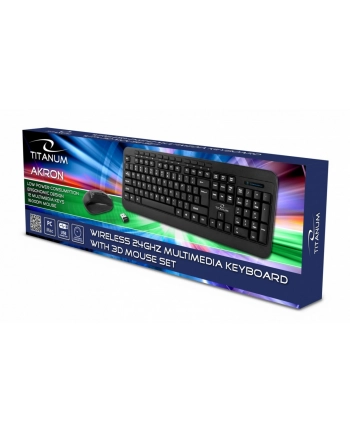 esperanza Titanum zestaw bezprzewodowy klawiatura+mysz akron usb 2,4 ghz nr 1
