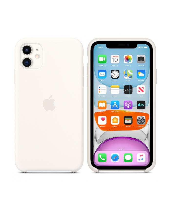 apple Silikonowe etui do iPhone 11 - białe główny