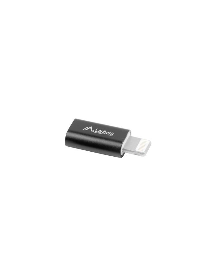 lanberg Adapter MICRO USB(F)- LIGHTNING(M) czarny główny