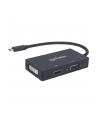 Manhattan Konwerter adapter USB-C 3.1 na HDMI / DVI / VGA  M/F 4K 1080p czarny - nr 11