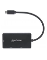 Manhattan Konwerter adapter USB-C 3.1 na HDMI / DVI / VGA  M/F 4K 1080p czarny - nr 12