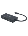 Manhattan Konwerter adapter USB-C 3.1 na HDMI / DVI / VGA  M/F 4K 1080p czarny - nr 13