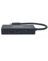 Manhattan Konwerter adapter USB-C 3.1 na HDMI / DVI / VGA  M/F 4K 1080p czarny - nr 25