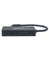 Manhattan Konwerter adapter USB-C 3.1 na HDMI / DVI / VGA  M/F 4K 1080p czarny - nr 30