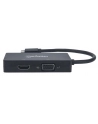 Manhattan Konwerter adapter USB-C 3.1 na HDMI / DVI / VGA  M/F 4K 1080p czarny - nr 40