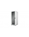 Szafa krosowa stojąca 19'' 42U 2040x800x800mm drzwi szklane szara RAL 7035 - nr 2
