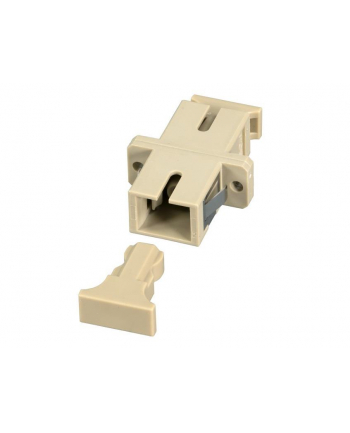 EFB Adapter SC/SC Simplex jednomodowy, plastik/ceramiczna tuleja, beżowy