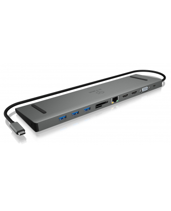 IcyBox Stacja Dokująca USB Type-C, 3xUSB 3.0, 2xHDMI, VGA