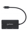 Manhattan Konwerter adapter USB-C 3.1 na HDMI / DVI / VGA  M/F 4K 1080p czarny - nr 41