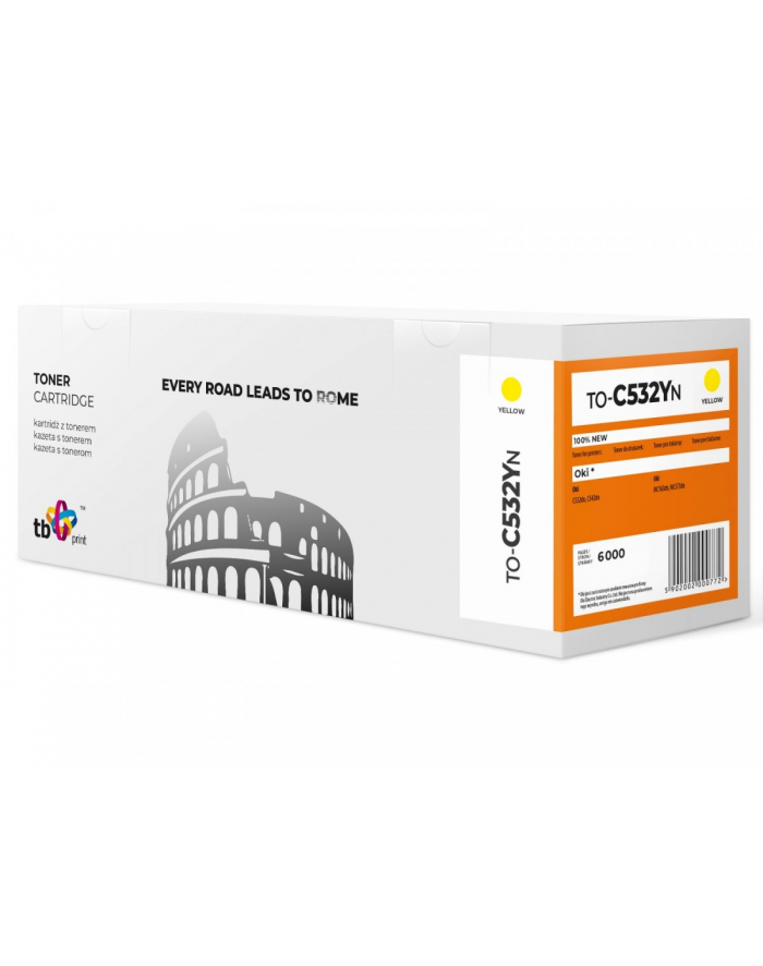 tb print Toner do OKI C532 TO-C532YN Żółty 100% nowy główny