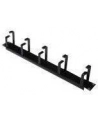 Organizer kablowy poziomy typu RING 19'' 1U 40x483x60mm czarny RAL 9002 - nr 11