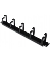 Organizer kablowy poziomy typu RING 19'' 1U 40x483x60mm czarny RAL 9002 - nr 12