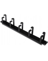 Organizer kablowy poziomy typu RING 19'' 1U 40x483x60mm czarny RAL 9002 - nr 19