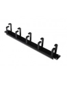 Organizer kablowy poziomy typu RING 19'' 1U 40x483x60mm czarny RAL 9002 - nr 9