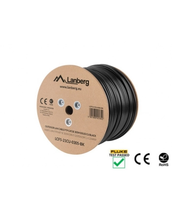 Lanberg kabel instalacyjny FTP, kat. 5e, drut OUTDOOR CU, 305m, czarny nr 2