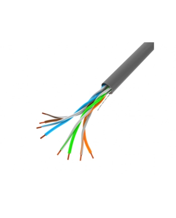 Lanberg kabel instalacyjny UTP, kat. 5e, drut CU, 305m, szary