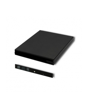 qoltec Obudowa/kieszeń na napęd optyczny CD/DVD SATA | USB2.0 | 9.5mm
