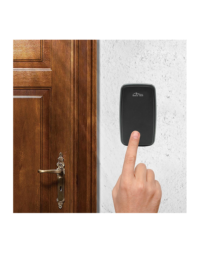 media-tech KINETIC DOORBELL - Bezprzewodowy, bezbateryjny dzwonek do drzwi główny