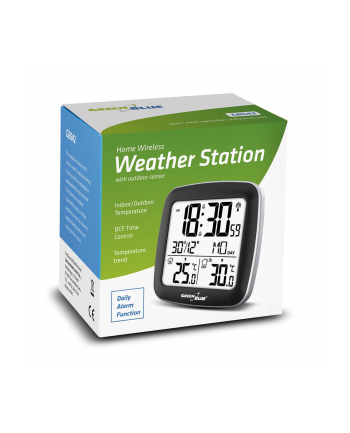 GreenBlue GB542 Stacja pogody bezprzewodowa z systemem DCF kalendarz, alarm