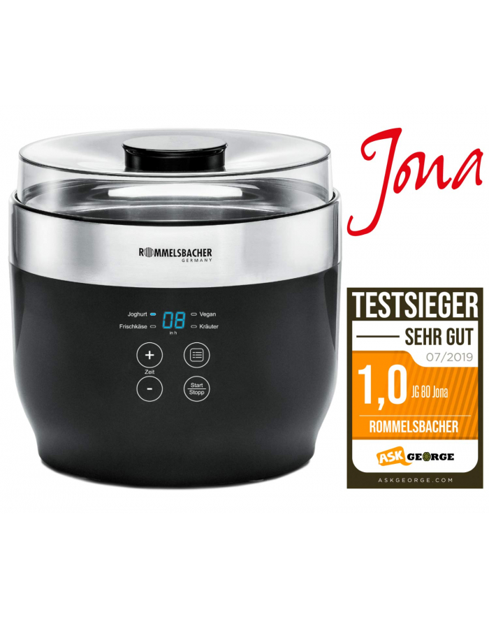 Rommelsbacher JG 80 ''Jona'' yoghurt maker (black / stainless steel) główny