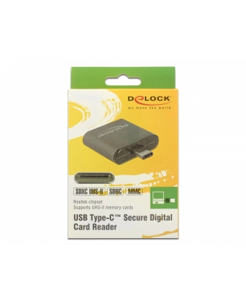 DeLOCK Card Reader -USB Type C SDHC / SDXC - Single Slot Card Reader nr 1