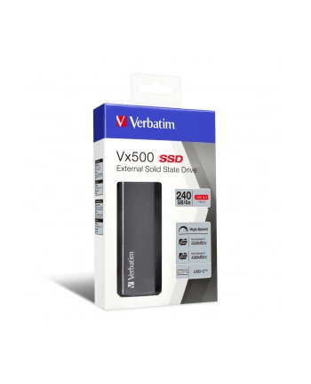 Verbatim VX500 240 GB Solid State Drive (gray, USB 3.2 C (10 Gbit / s)) nr 1