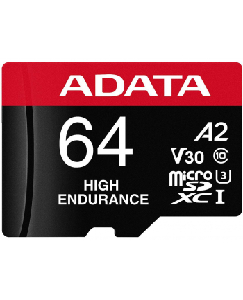 ADATA High Endurance 64 GB, memory card (Class 10, UHS-I U3, V30, A2)