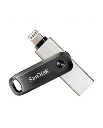 SanDisk iXpand Go 128GB, USB flash drive (black / silver, USB-A 3.2 (5 Gbit / s) Apple Lightning Connector)