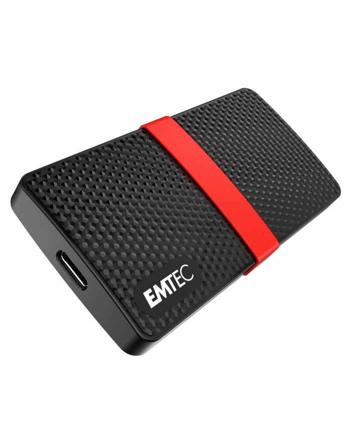 Emtec X200 Portable SSD 128 GB Solid State Drive (Black / Red, USB 3.2 C (5 Gbit / s)) główny